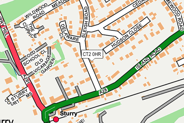 CT2 0HR map - OS OpenMap – Local (Ordnance Survey)