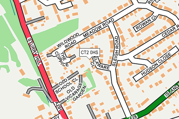 CT2 0HS map - OS OpenMap – Local (Ordnance Survey)