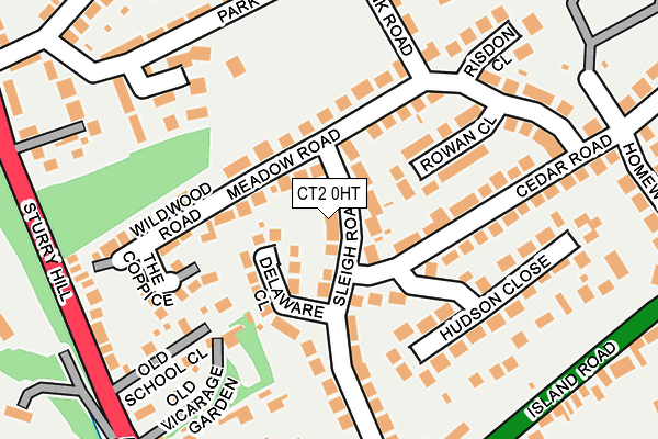 CT2 0HT map - OS OpenMap – Local (Ordnance Survey)