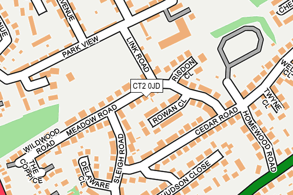 CT2 0JD map - OS OpenMap – Local (Ordnance Survey)
