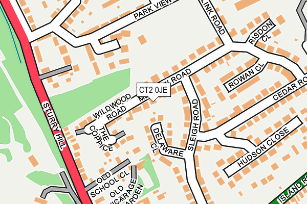 CT2 0JE map - OS OpenMap – Local (Ordnance Survey)