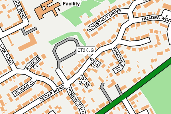 CT2 0JG map - OS OpenMap – Local (Ordnance Survey)