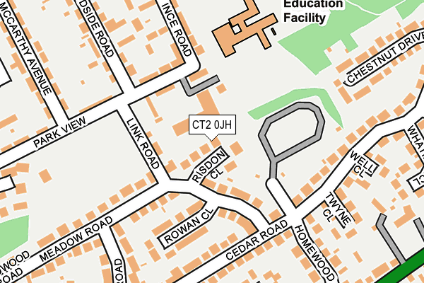 CT2 0JH map - OS OpenMap – Local (Ordnance Survey)