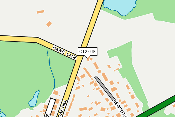 CT2 0JS map - OS OpenMap – Local (Ordnance Survey)