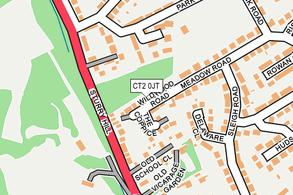 CT2 0JT map - OS OpenMap – Local (Ordnance Survey)