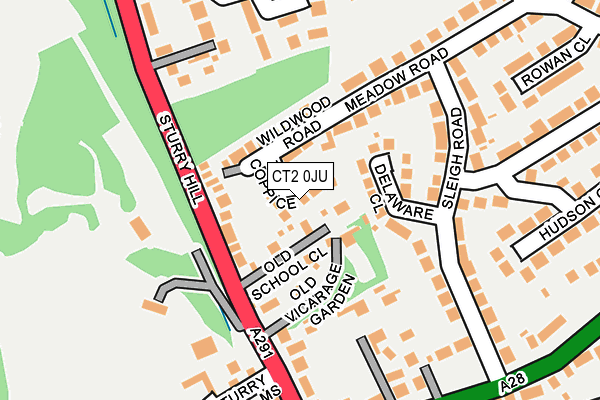 CT2 0JU map - OS OpenMap – Local (Ordnance Survey)