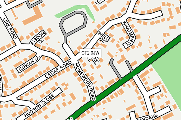CT2 0JW map - OS OpenMap – Local (Ordnance Survey)