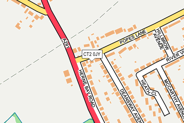 CT2 0JY map - OS OpenMap – Local (Ordnance Survey)