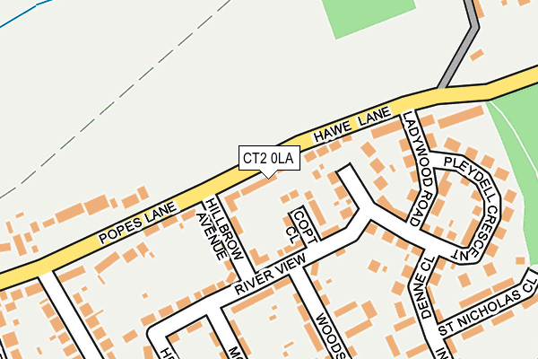 CT2 0LA map - OS OpenMap – Local (Ordnance Survey)