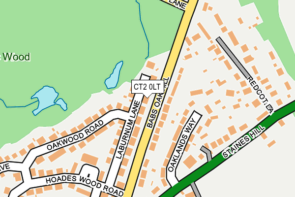 CT2 0LT map - OS OpenMap – Local (Ordnance Survey)