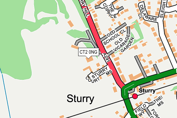 CT2 0NG map - OS OpenMap – Local (Ordnance Survey)