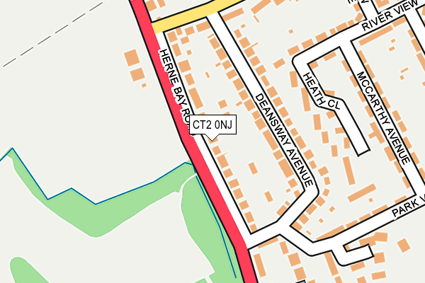CT2 0NJ map - OS OpenMap – Local (Ordnance Survey)