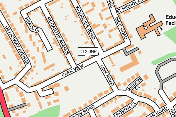 CT2 0NP map - OS OpenMap – Local (Ordnance Survey)