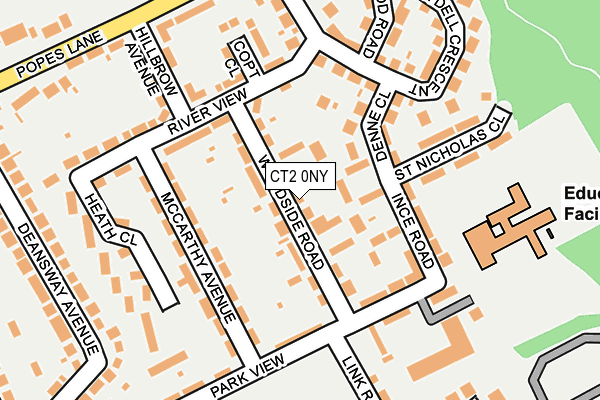 CT2 0NY map - OS OpenMap – Local (Ordnance Survey)