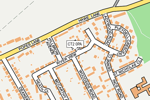 CT2 0PA map - OS OpenMap – Local (Ordnance Survey)