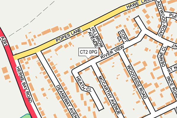 CT2 0PG map - OS OpenMap – Local (Ordnance Survey)