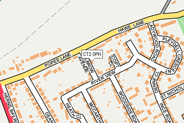 CT2 0PH map - OS OpenMap – Local (Ordnance Survey)