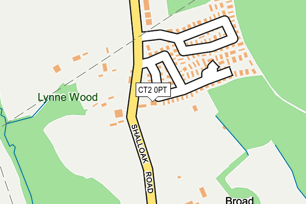 CT2 0PT map - OS OpenMap – Local (Ordnance Survey)