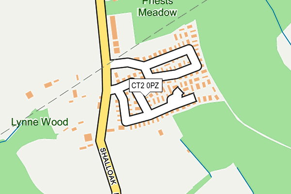 CT2 0PZ map - OS OpenMap – Local (Ordnance Survey)
