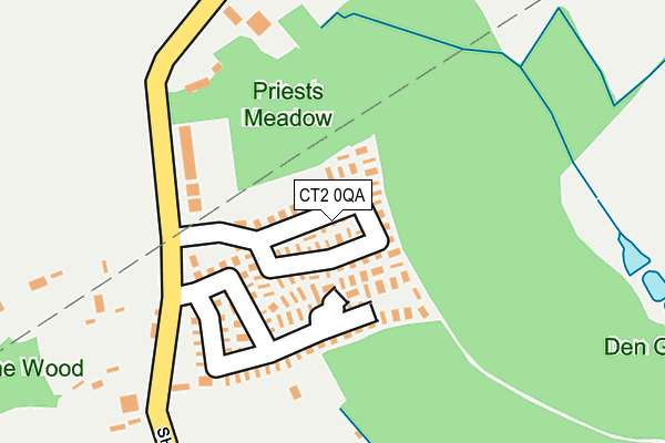 CT2 0QA map - OS OpenMap – Local (Ordnance Survey)