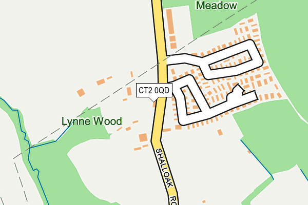 CT2 0QD map - OS OpenMap – Local (Ordnance Survey)