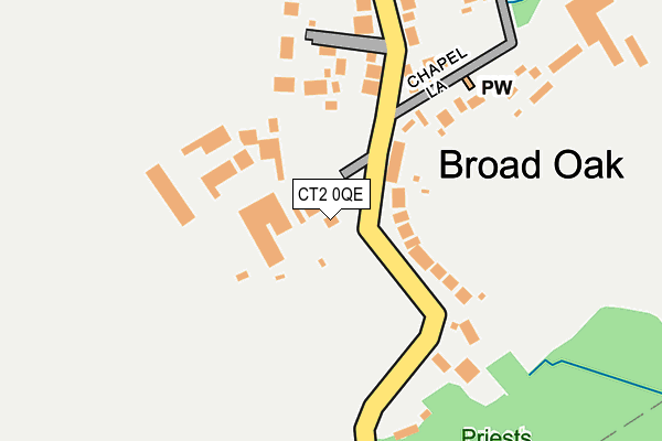 CT2 0QE map - OS OpenMap – Local (Ordnance Survey)