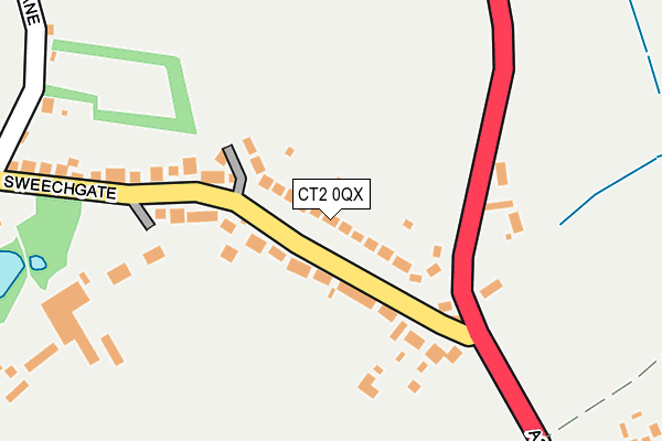 CT2 0QX map - OS OpenMap – Local (Ordnance Survey)