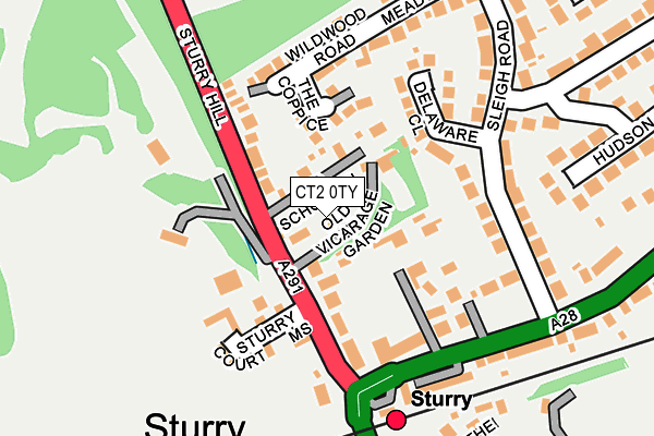 CT2 0TY map - OS OpenMap – Local (Ordnance Survey)