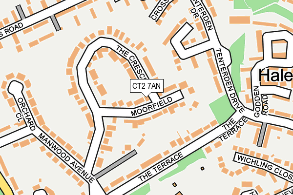 CT2 7AN map - OS OpenMap – Local (Ordnance Survey)