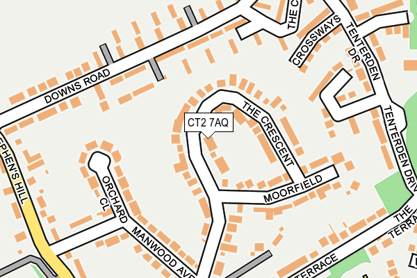 CT2 7AQ map - OS OpenMap – Local (Ordnance Survey)