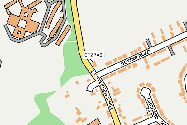 CT2 7AS map - OS OpenMap – Local (Ordnance Survey)