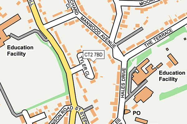 CT2 7BD map - OS OpenMap – Local (Ordnance Survey)