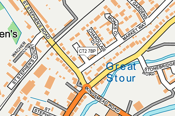 CT2 7BP map - OS OpenMap – Local (Ordnance Survey)