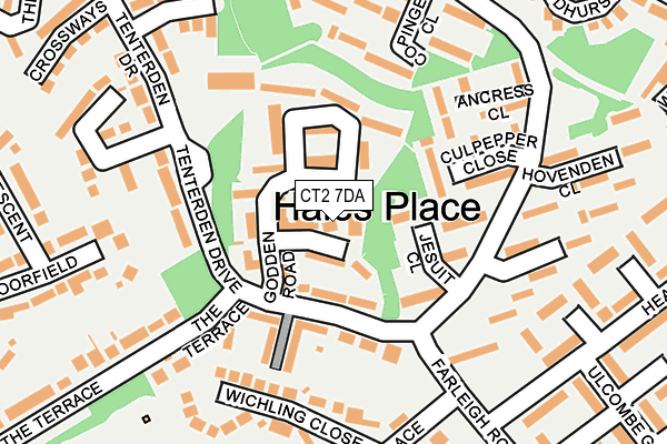 CT2 7DA map - OS OpenMap – Local (Ordnance Survey)