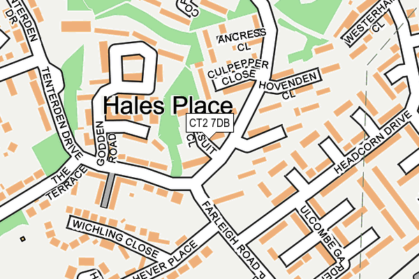 CT2 7DB map - OS OpenMap – Local (Ordnance Survey)