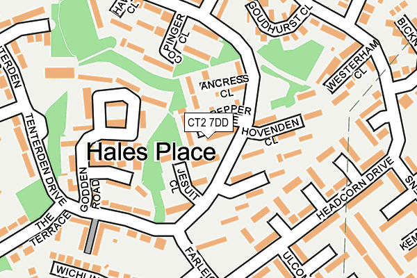 CT2 7DD map - OS OpenMap – Local (Ordnance Survey)