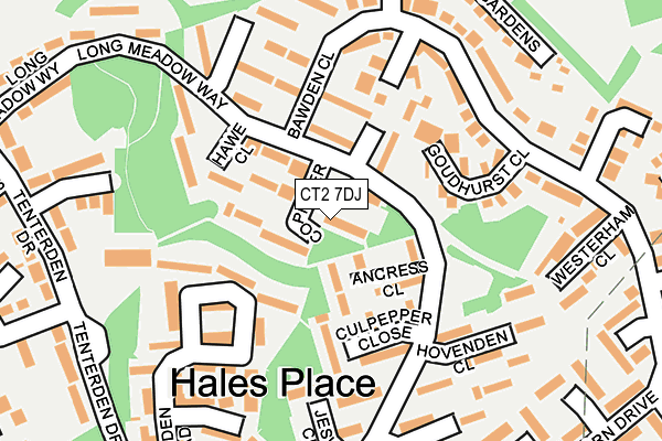 CT2 7DJ map - OS OpenMap – Local (Ordnance Survey)