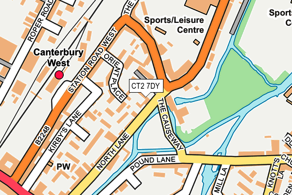 CT2 7DY map - OS OpenMap – Local (Ordnance Survey)