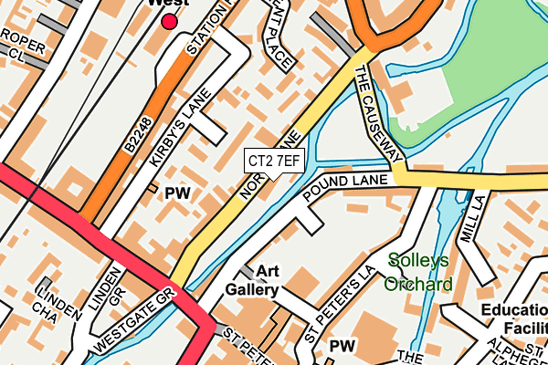 CT2 7EF map - OS OpenMap – Local (Ordnance Survey)