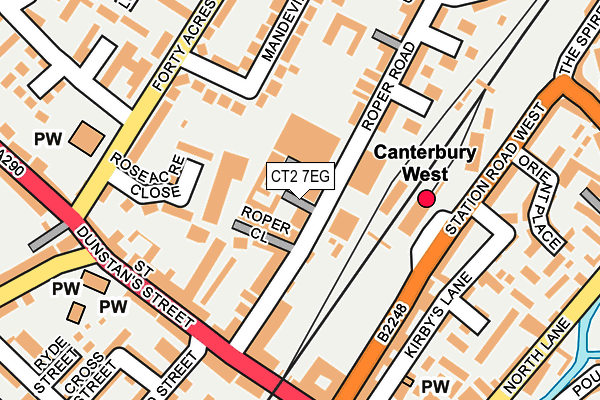 CT2 7EG map - OS OpenMap – Local (Ordnance Survey)