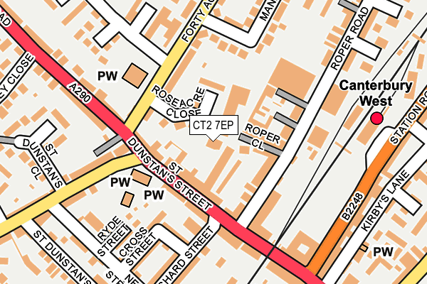 CT2 7EP map - OS OpenMap – Local (Ordnance Survey)