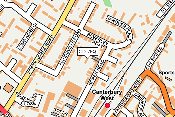 CT2 7EQ map - OS OpenMap – Local (Ordnance Survey)