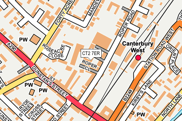 CT2 7ER map - OS OpenMap – Local (Ordnance Survey)