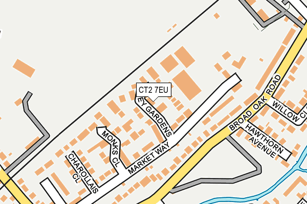 CT2 7EU map - OS OpenMap – Local (Ordnance Survey)