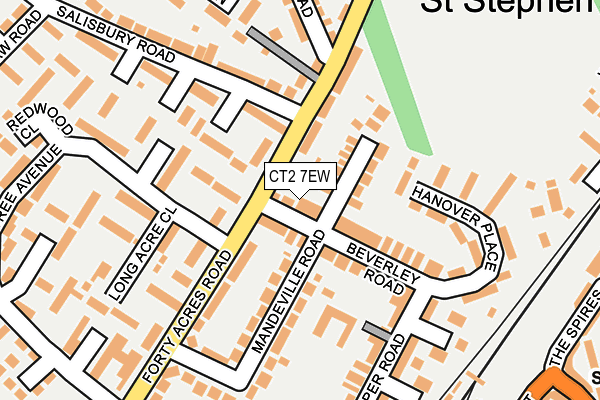 CT2 7EW map - OS OpenMap – Local (Ordnance Survey)