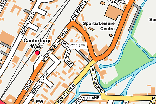 CT2 7EY map - OS OpenMap – Local (Ordnance Survey)