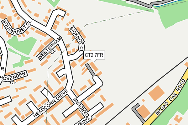 CT2 7FR map - OS OpenMap – Local (Ordnance Survey)