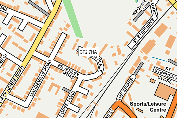 CT2 7HA map - OS OpenMap – Local (Ordnance Survey)