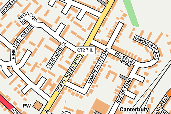 CT2 7HL map - OS OpenMap – Local (Ordnance Survey)