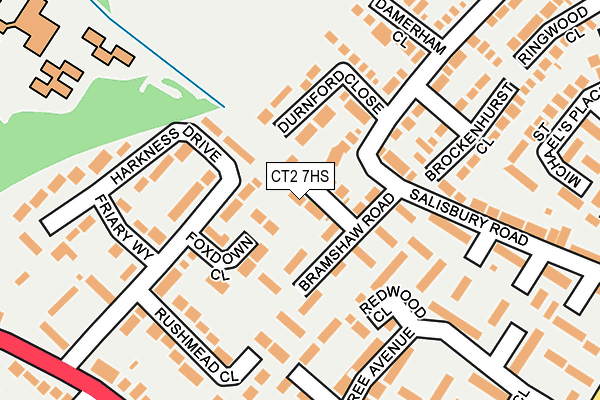 CT2 7HS map - OS OpenMap – Local (Ordnance Survey)